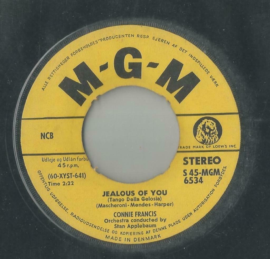 Connie Francis – Jealous of you / Everybody’s somebody’s foo, Ophalen of Verzenden, Gebruikt, Pop
