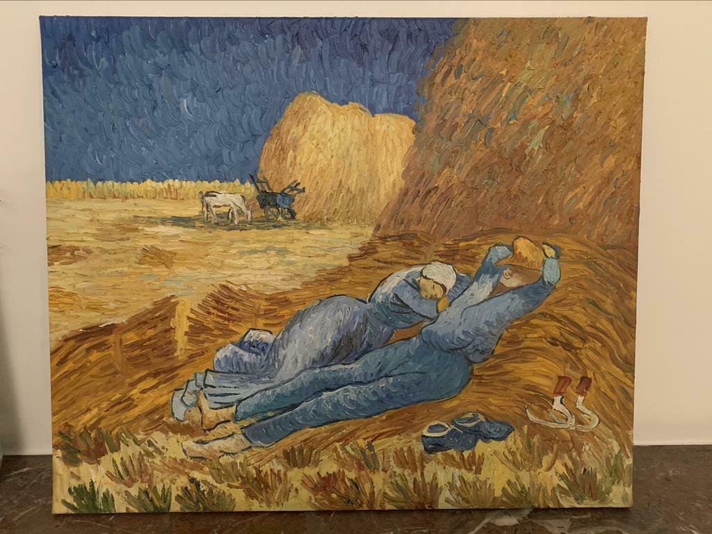 Van Gogh repro schilderij op canvas houten frame, Ophalen