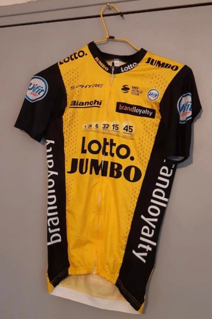 Lotto NL Jumbo 2018 worn by Daan Olivier worn cycling shirt, Ophalen of Verzenden, Gebruikt, Kleding