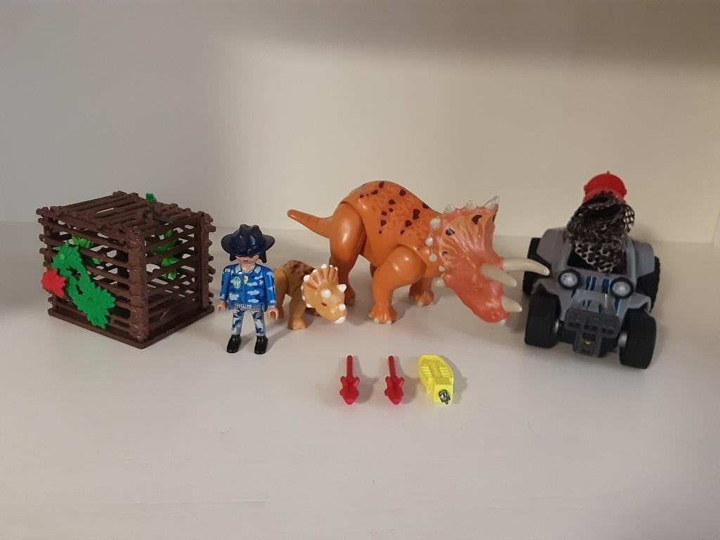 Playmobil offroad buggy met dino - compleet, Kinderen en Baby's, Ophalen of Verzenden, Zo goed als nieuw, Complete set