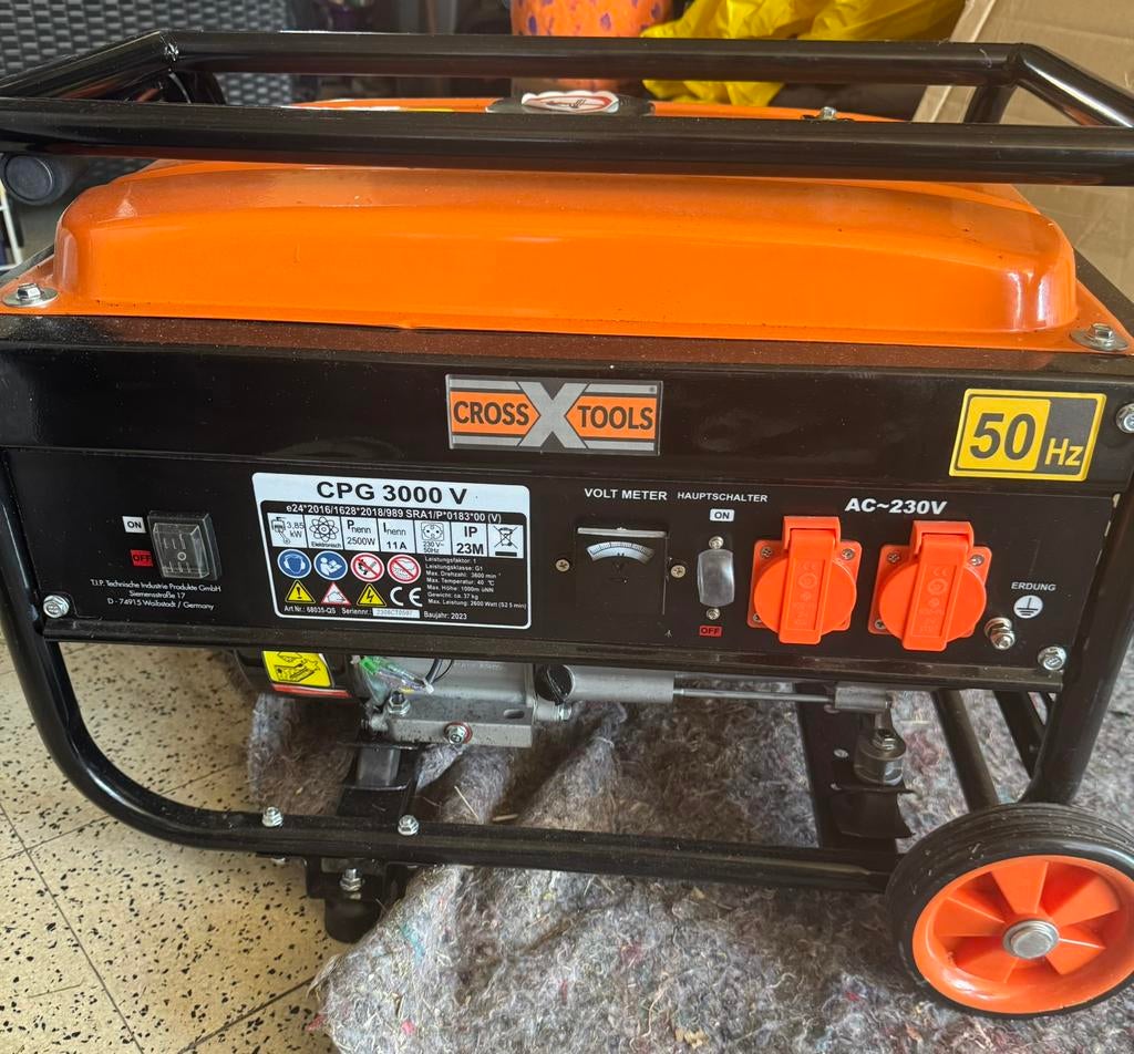 Aggregaat Cross Tools CPG 3000 V Benzine Nieuwe, Doe-het-zelf en Bouw, Aggregaten, Ophalen, Nieuw, Benzine
