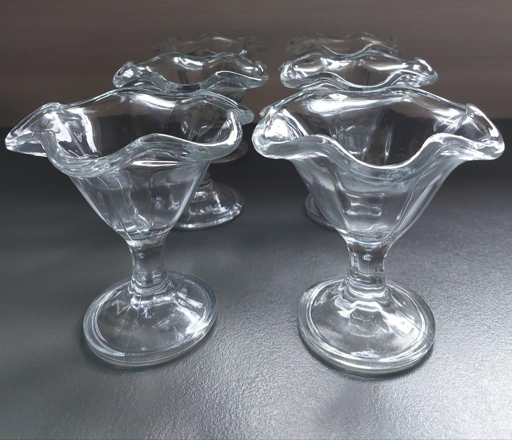 6 glazen ijscoupes voor 10 euro, Huis en Inrichting, Keuken | Servies, Ophalen of Verzenden