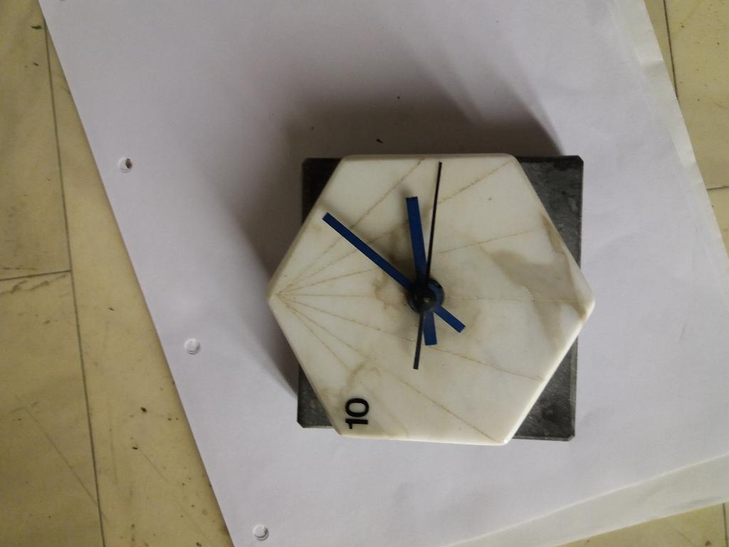 witte marmeren klok, Antiek en Kunst, Ophalen