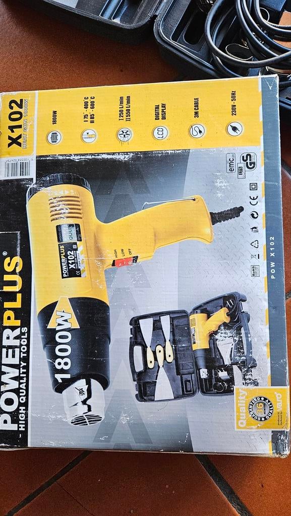 Powerplus POWX102 lijm en verf verwijderaar, Enlèvement