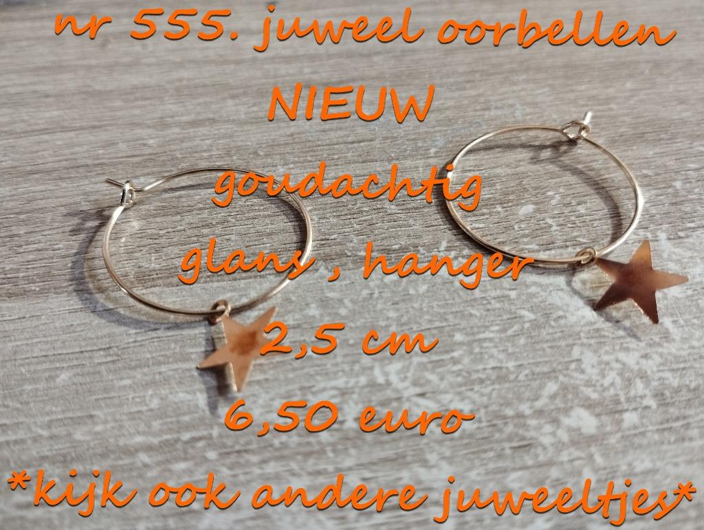 555. Juweel : oorbellen , NIEUW ,  verzending inbegrepen, Overige materialen, Hangers, Verzenden, Nieuw