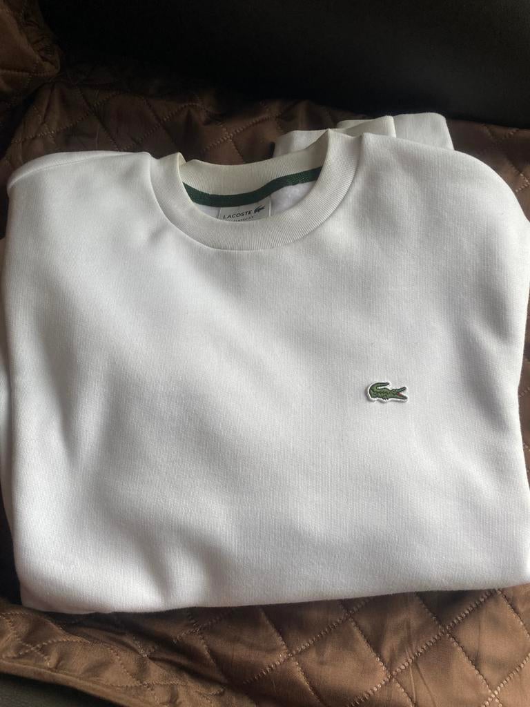 Lacoste heren trui sweater, Verzenden, Zo goed als nieuw, Wit