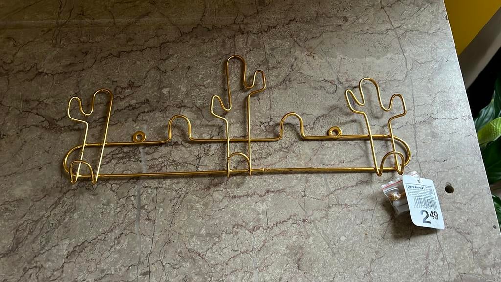 New Zeeman gouden kapstok, Huis en Inrichting, Ophalen of Verzenden, Nieuw