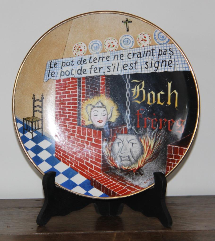 ASSIETTE BOCH VINTAGE - DECORATION MURALE, Antiquités & Art, Enlèvement