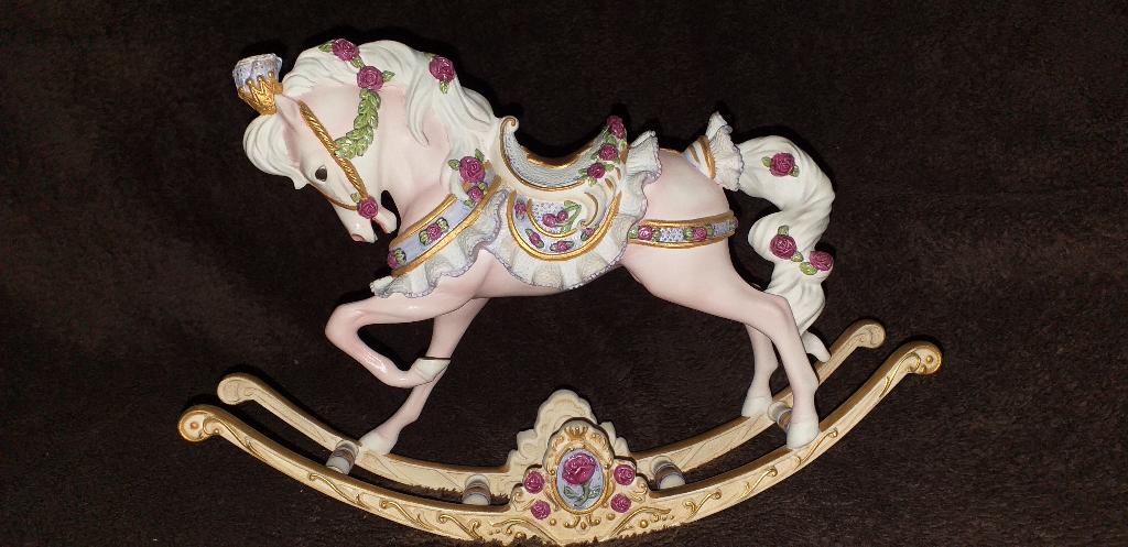 Vintage Victoriaans schommelpaard- Franklin Mint, Verzamelen, Ophalen of Verzenden, Zo goed als nieuw, Dier