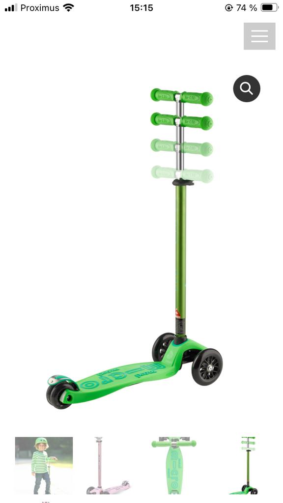 Maxi Micro Deluxe-scooter, Fietsen en Brommers, Ophalen, Zo goed als nieuw