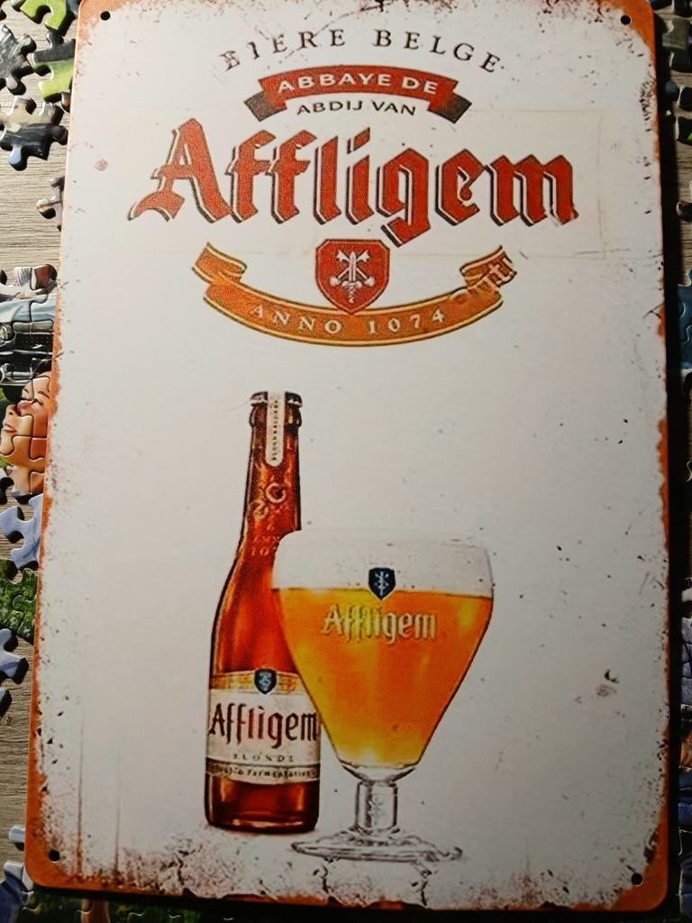 ASSIETTE À BIÈRE AFFLIGEM 20 X 30 CM, Collections, Enlèvement ou Envoi