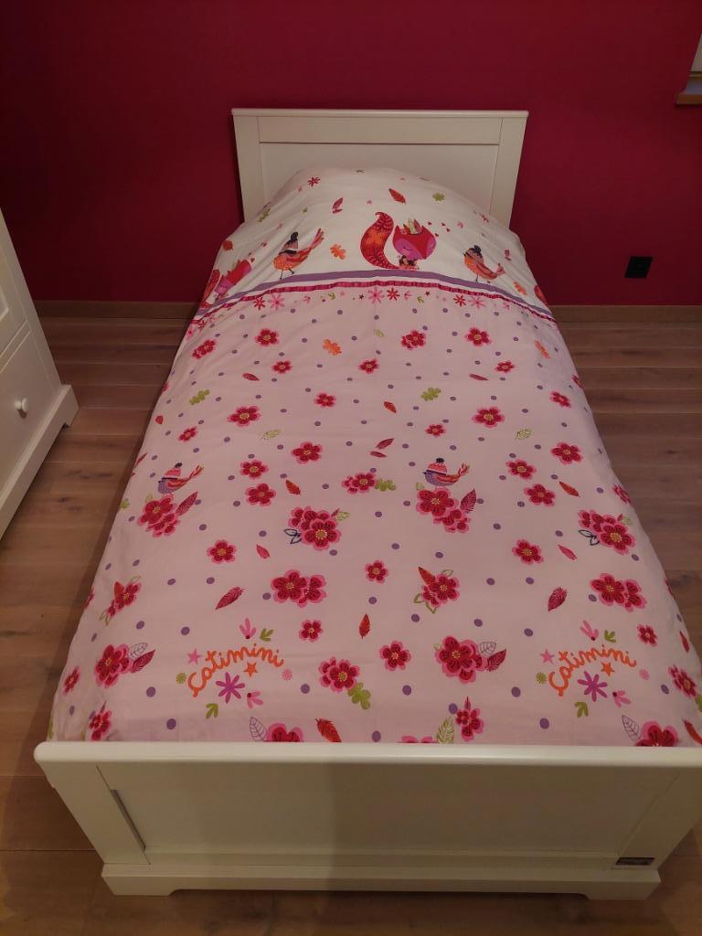 Catimini bedset voor bedden van 90 x 200, Kinderen en Baby's, Meisje, Hoeslaken of Sloop, Ophalen of Verzenden, Zo goed als nieuw