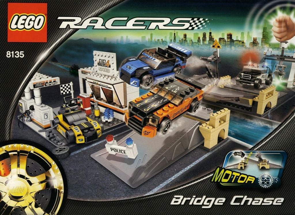 Lego Racers 8135 - Bridge Chase, Ophalen of Verzenden, Gebruikt, Complete set, Lego