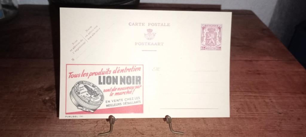 Ancienne carte postale cirage Lion Noir, Enlèvement ou Envoi, Comme neuf, Panneau publicitaire