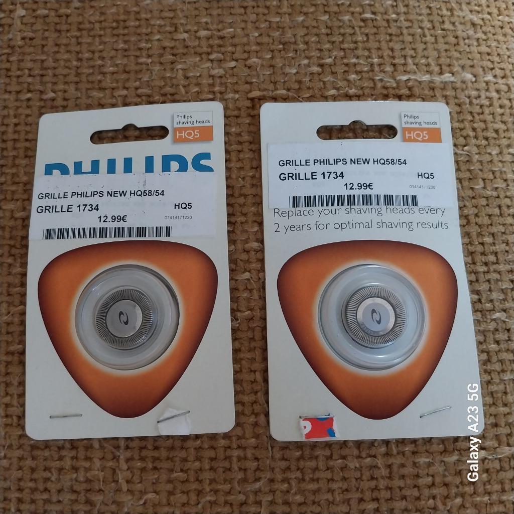 2 Grilles  HQ5 pour rasoir Philips- Neuf Emballé d origine, Enlèvement, Neuf, Rasage ou Épilation