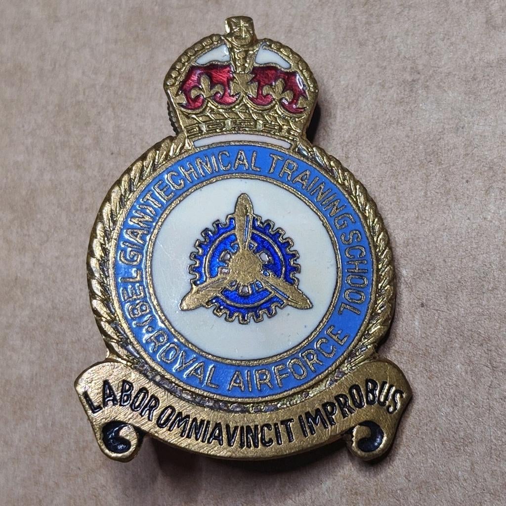 WW2 (Belgische) Technical Training School RAF, Verzamelen, Ophalen of Verzenden, Luchtmacht, Embleem of Badge