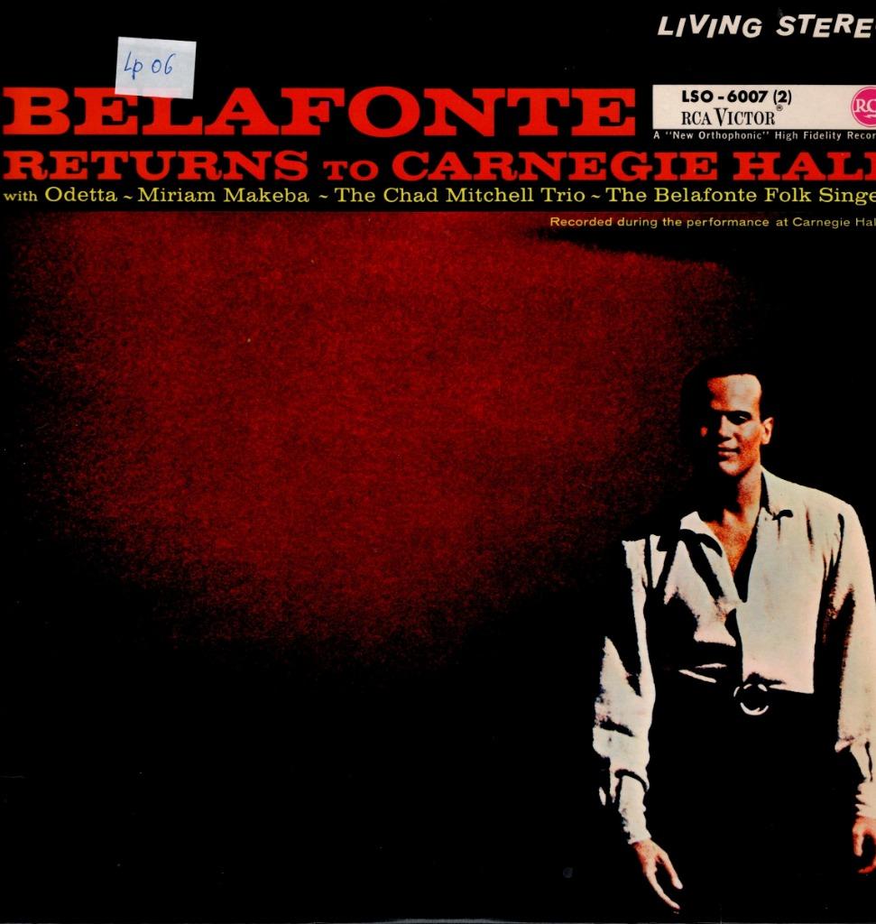 lp   /   Harry Belafonte – Belafonte Returns To Carnegie Hal, Ophalen of Verzenden, Overige formaten