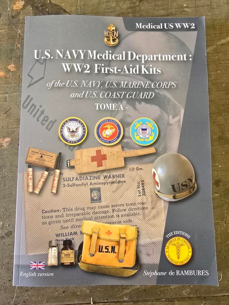 Livre « US NAVY med. depart. Trousses de premiers secours, Collections, Objets militaires | Seconde Guerre mondiale, Enlèvement