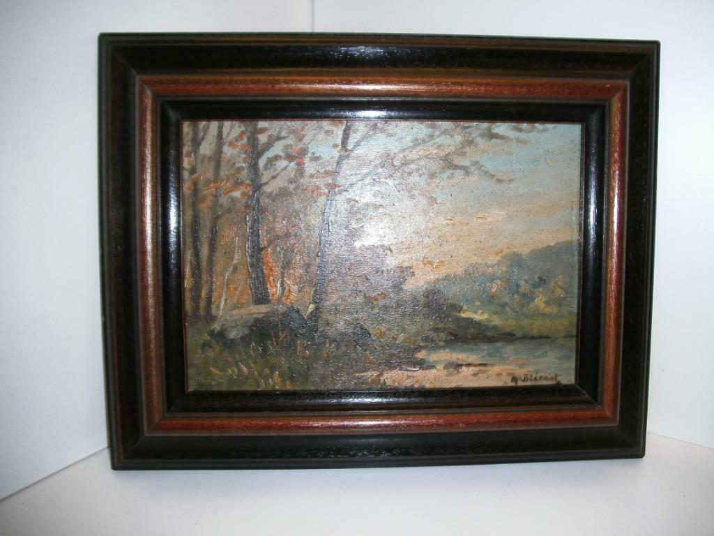 Schilderij-Everzwijnen aan bosrand (S014), Ophalen of Verzenden