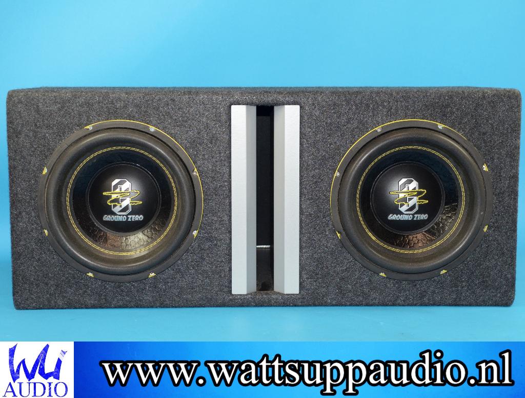 Ground Zero GZIW 10XSPL-D2 2 x 10 inch subwoofer 1000W RMS, Ophalen of Verzenden, Zo goed als nieuw