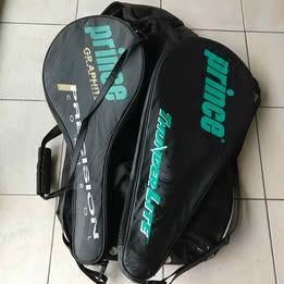 2 tennisrackets inclusief tenniszak, Sport en Fitness, Tennis, Ophalen, Gebruikt, Racket, Prince
