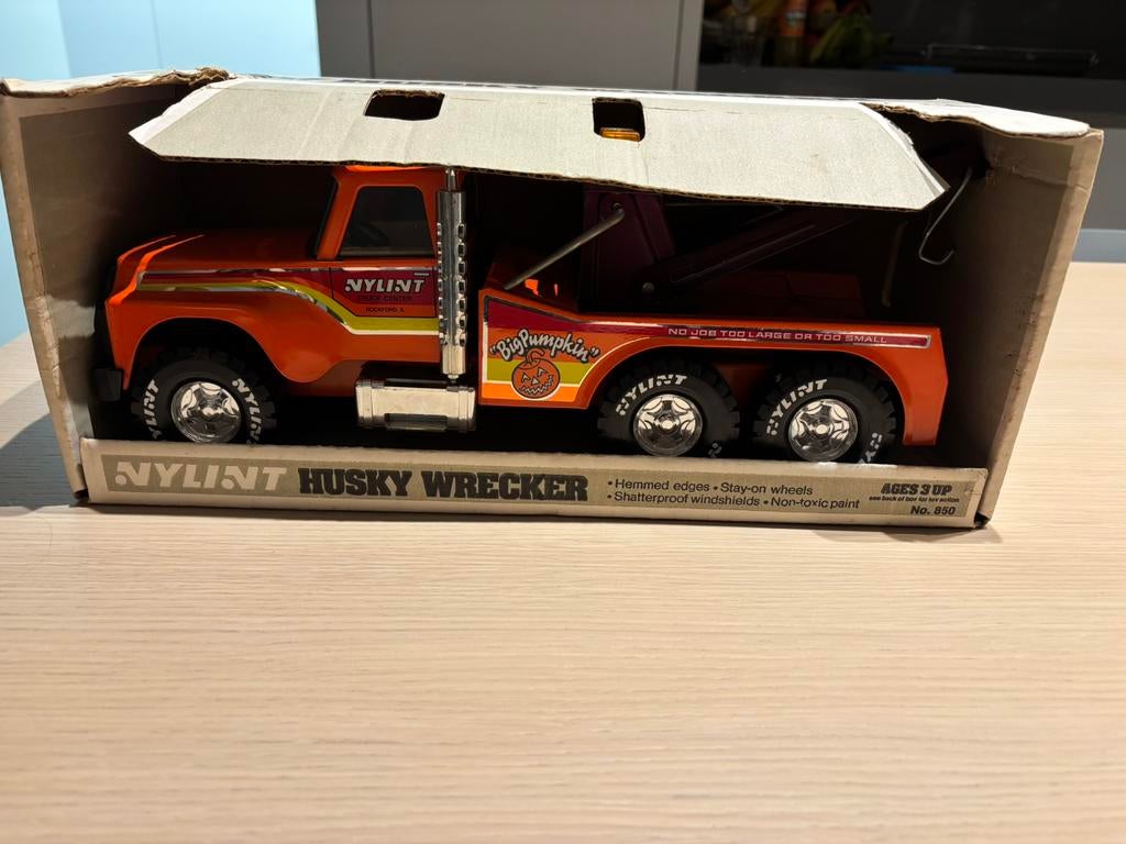 vintage Nylint Big Pumpkin Orange Wrecker, Ophalen