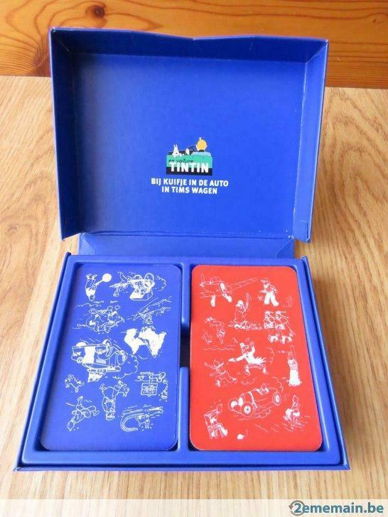 Tintin en voiture 2 superbe jeu de carte en boite, Neuf