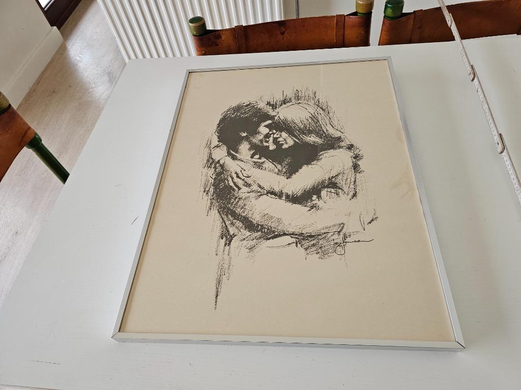 Prachtige vintage werkje, gesigneerd Leo Jansen, Enlèvement ou Envoi