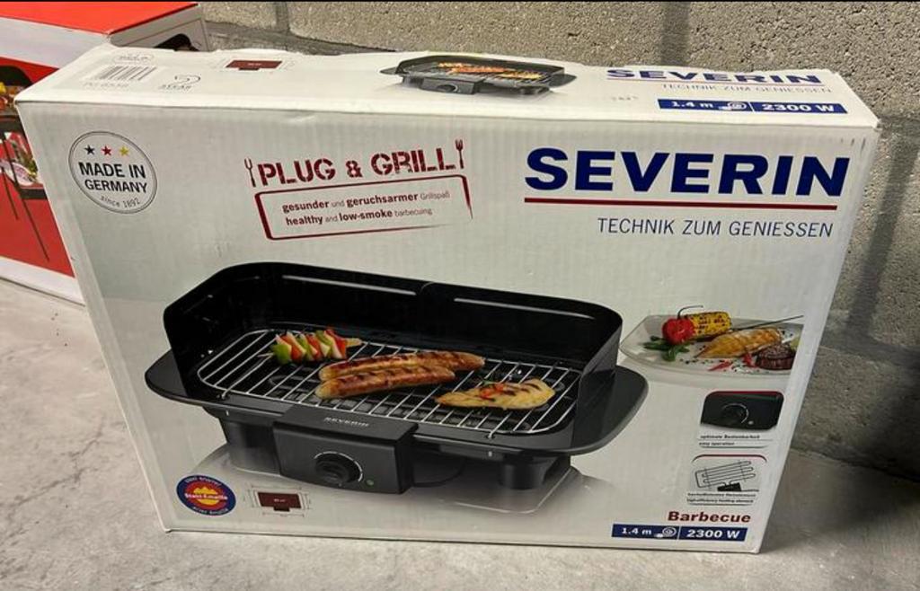 Elektrische tafelbarbecue Severin nieuw, Ophalen, Nieuw, Severin