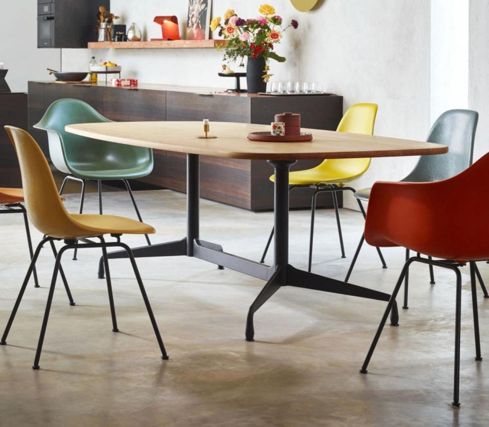 Gezocht: Eames Segmented tafel 220 x 110 cm eiken blad, Huis en Inrichting, Gebruikt, 100 tot 150 cm, 200 cm of meer, Ophalen of Verzenden