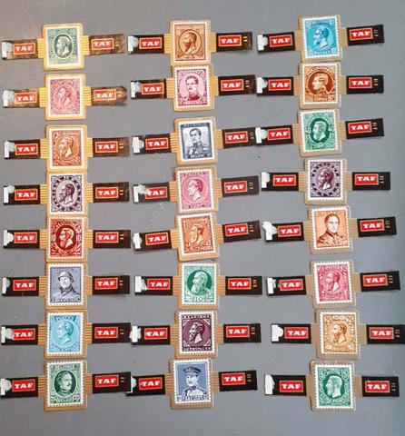 serie A complète 24 bagues cigare timbre belge, Enlèvement ou Envoi, Utilisé, Bagues de cigare