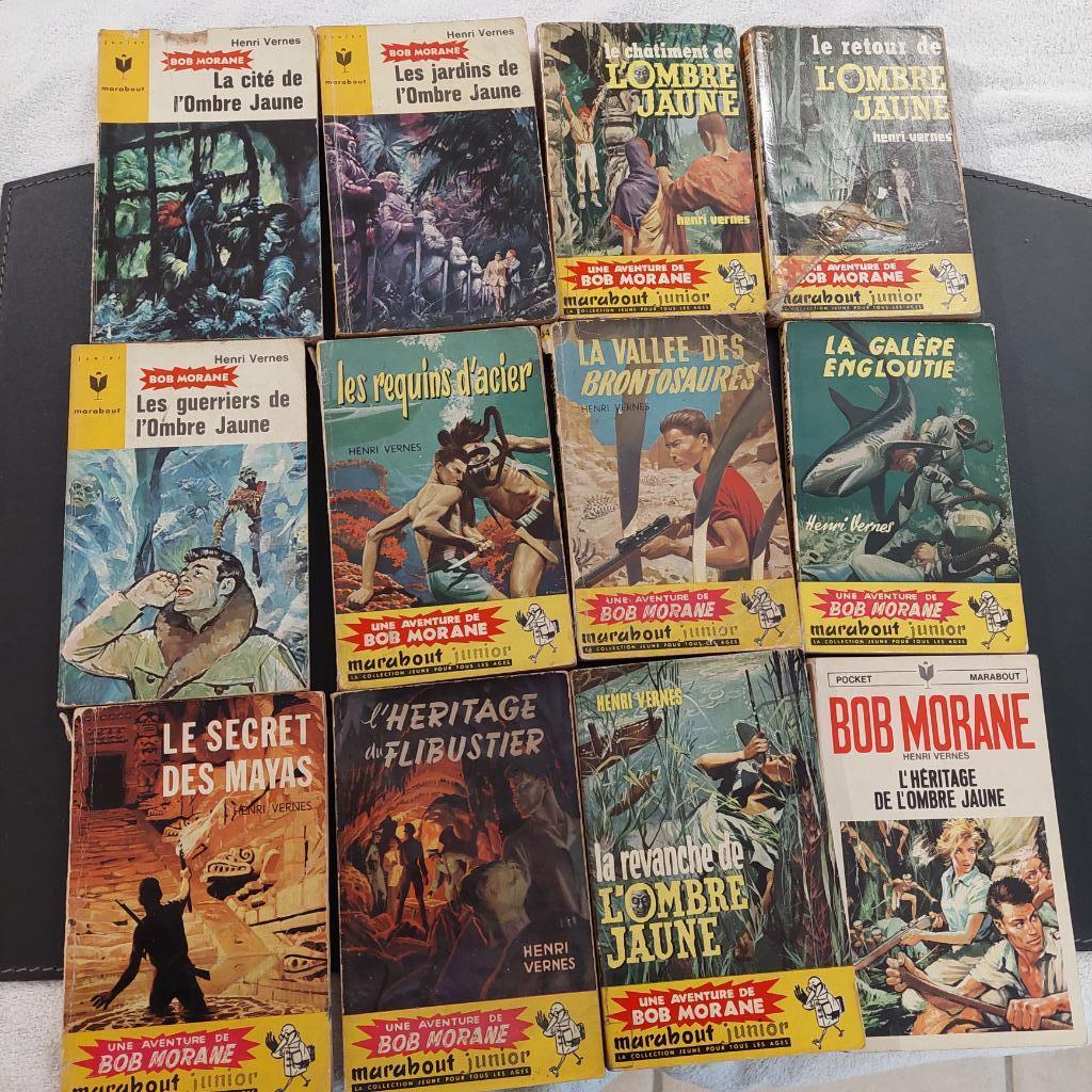 lot 12 Bob Morane marabout 1è editions, Livres, Enlèvement ou Envoi, Utilisé