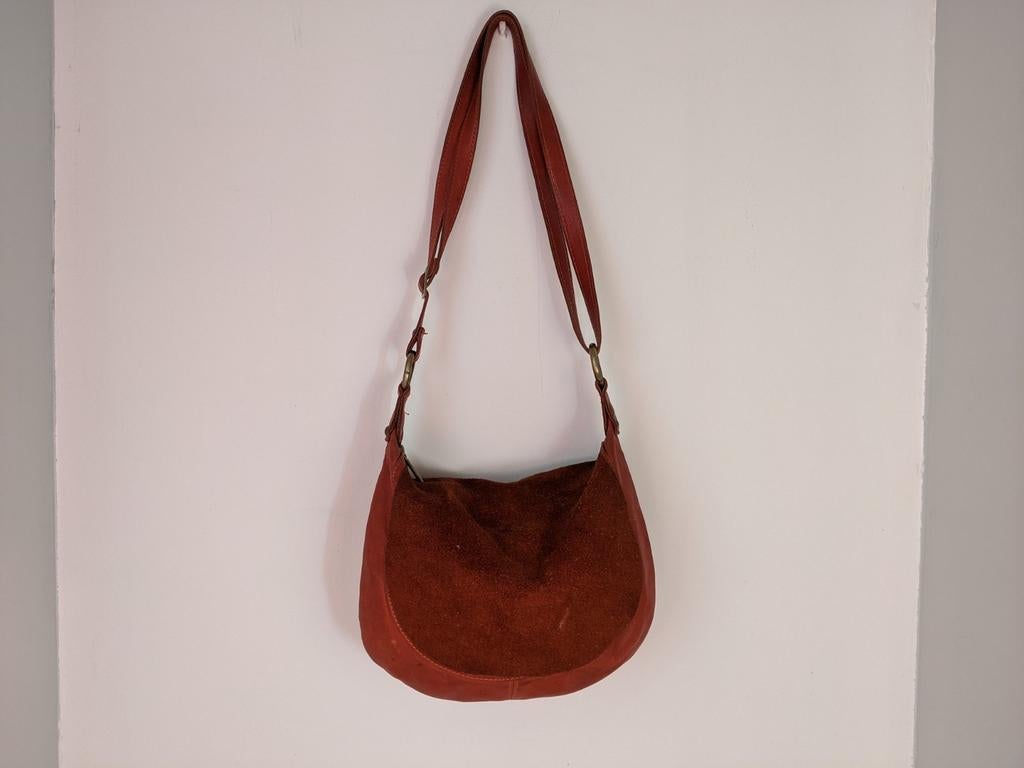 Sac en cuir rouge 30/24 cm, Enlèvement, Utilisé, Rouge, Cuir
