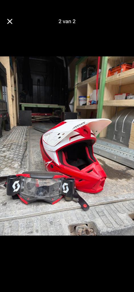 Cross helm met brill, Ophalen, Nieuw zonder kaartje, Kinderen, Motorcrosskleding