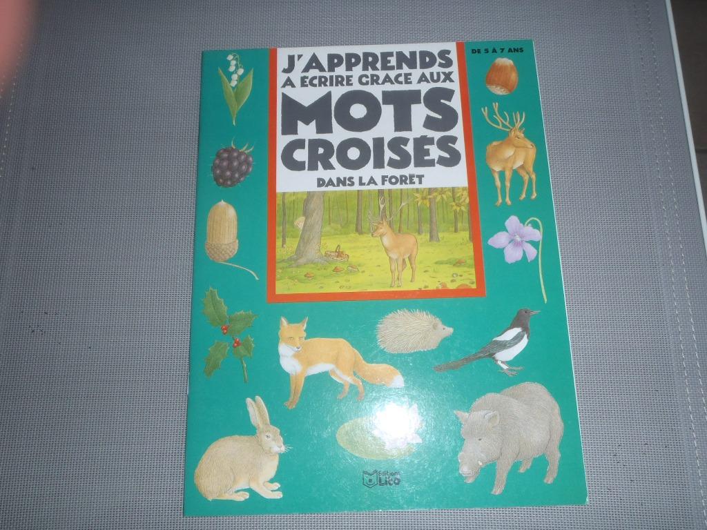 livre j'apprends à écrire grâce aux mots croisés, Enlèvement ou Envoi, Neuf, Primaire, Français