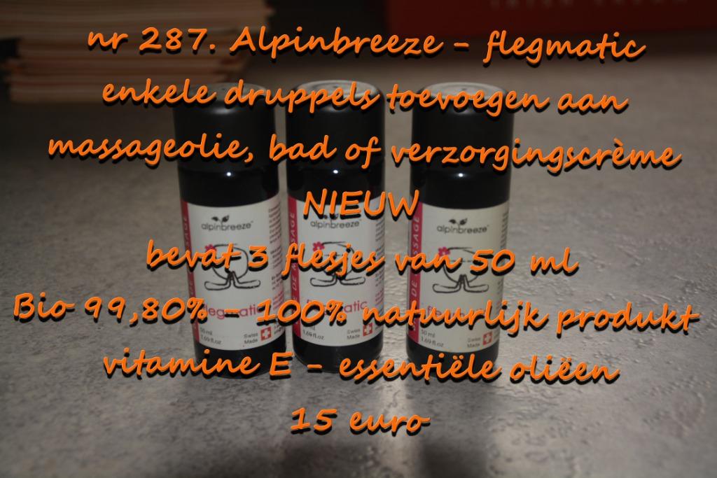 287. Alpinbreeze - flegmatic , NIEUW , verzending inbegrepen, Verzenden, Nieuw, Olie of Lotion