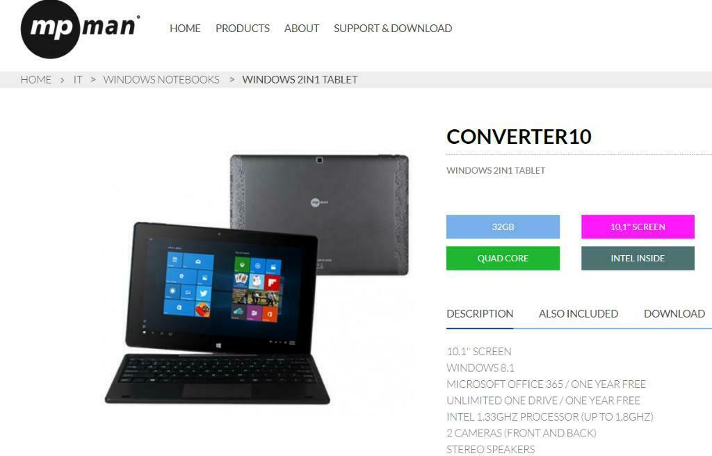 Gevraagd: MPman Conveter 10 tablet, Enlèvement ou Envoi, Utilisé