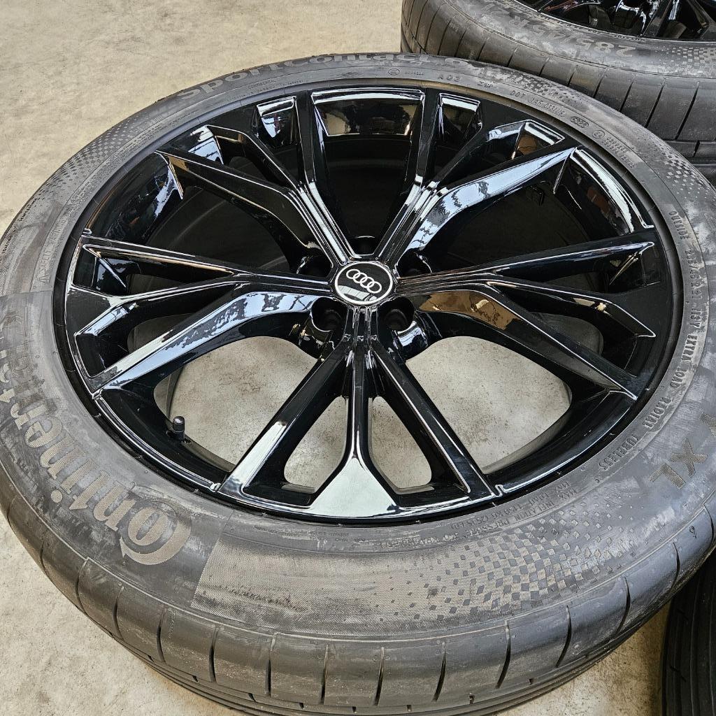 Roues d'été 21" d'origine AUDI Q8 Continental BLACK NOUVEAU, Neuf, Pneus et Jantes, Enlèvement ou Envoi, 285 mm