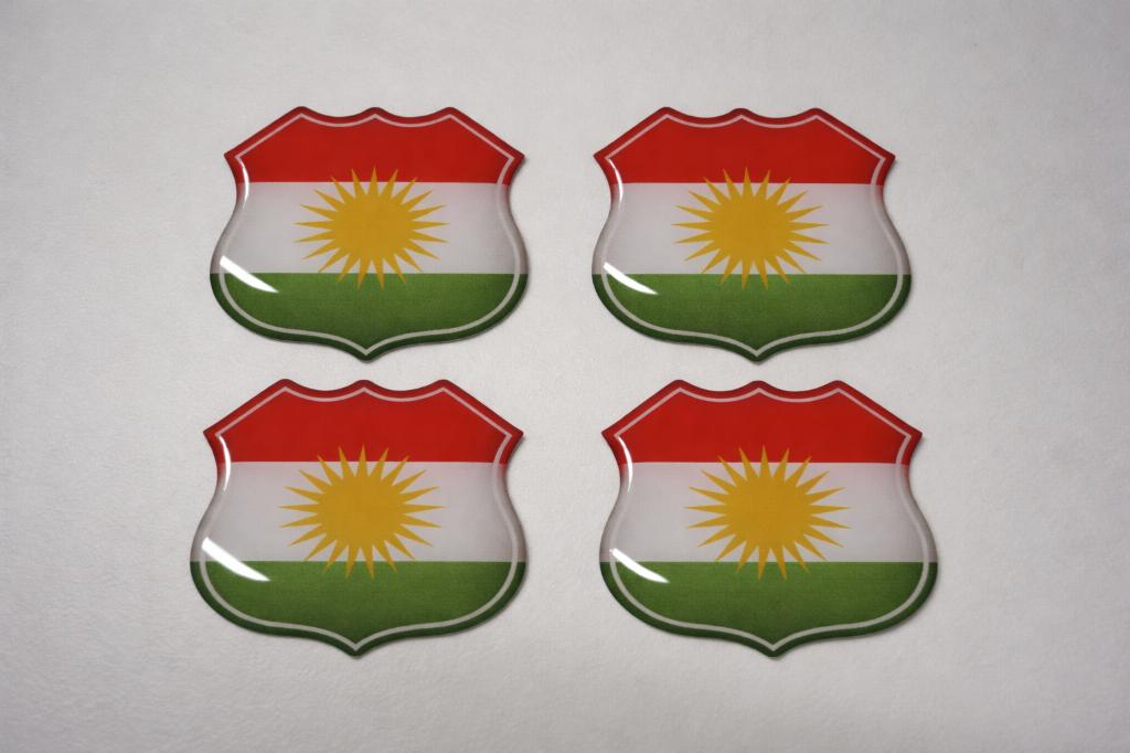 3D Kurdistan gel vlag stickers UV-bestendig, Verzamelen, Verzenden, Nieuw, Overige typen