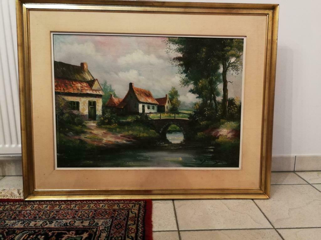 Mooi klassiek schilderij van Wiel Douven, Enlèvement