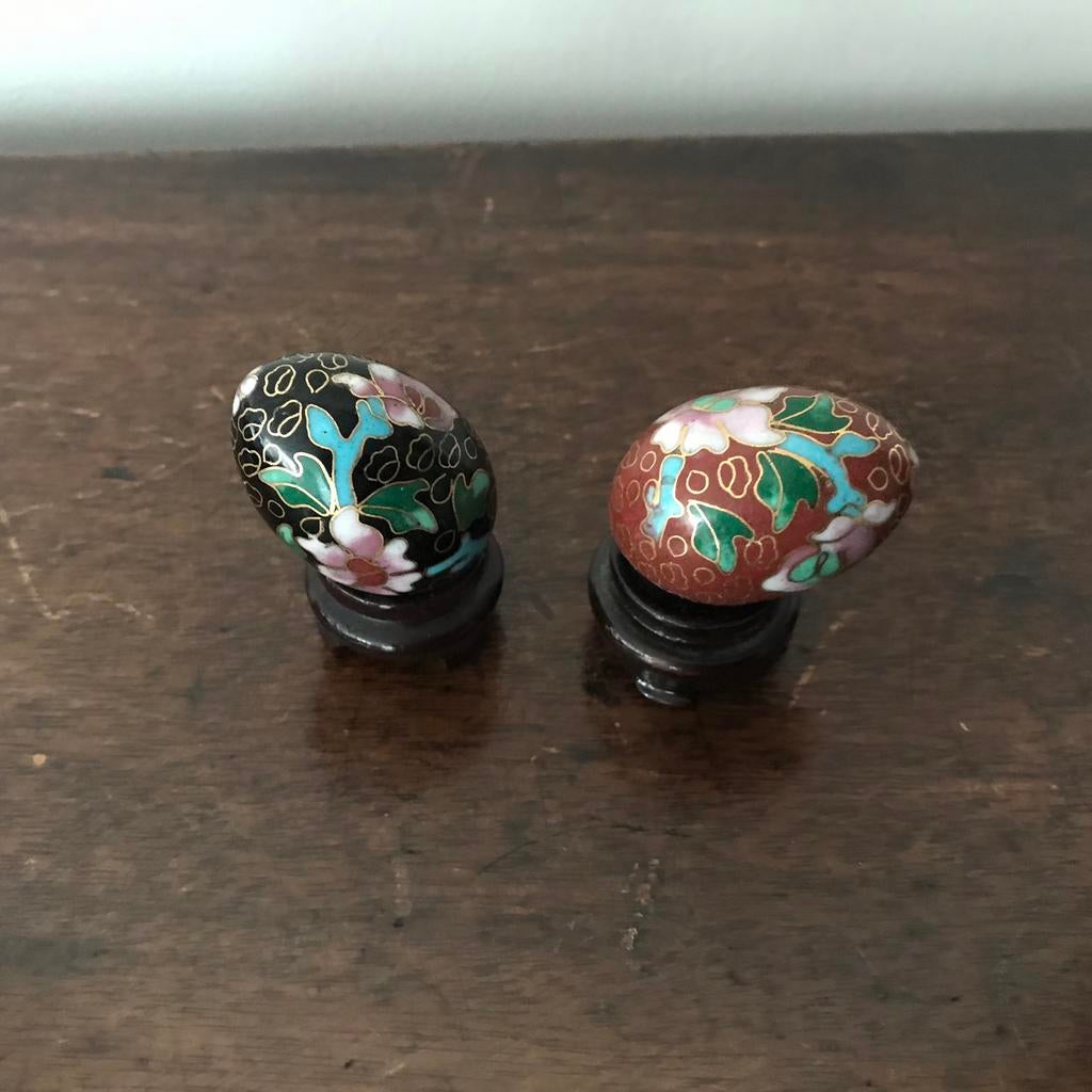 Cloisonné miniatuur eitjes, Antiek en Kunst, Ophalen of Verzenden