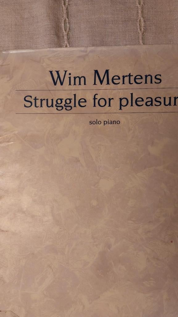 Partituur piano, Wim Mertens, Ophalen