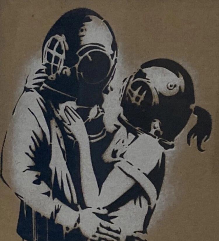 BANKSY : oeuvre numérotée à la main. Vendue encadrée, Enlèvement ou Envoi