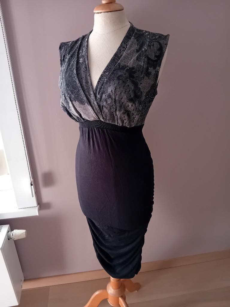 Robe de grossesse/d'allaitement noire taille 36, Enlèvement ou Envoi, Taille 36 (S), Comme neuf, Robe