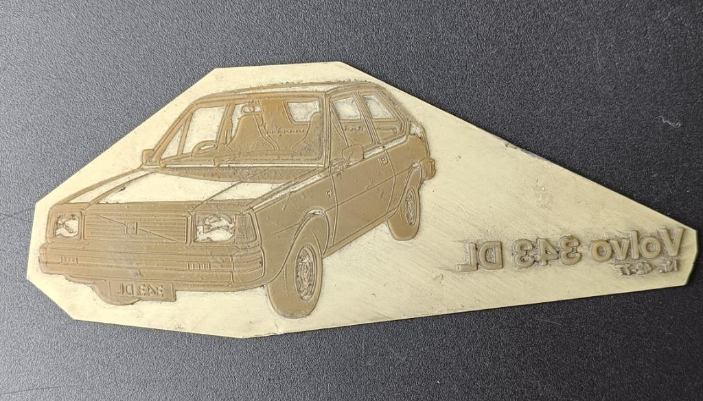 Volvo 343 DL reclame drukwerk cliché, Boeken, Auto's | Folders en Tijdschriften, Ophalen of Verzenden, Volvo