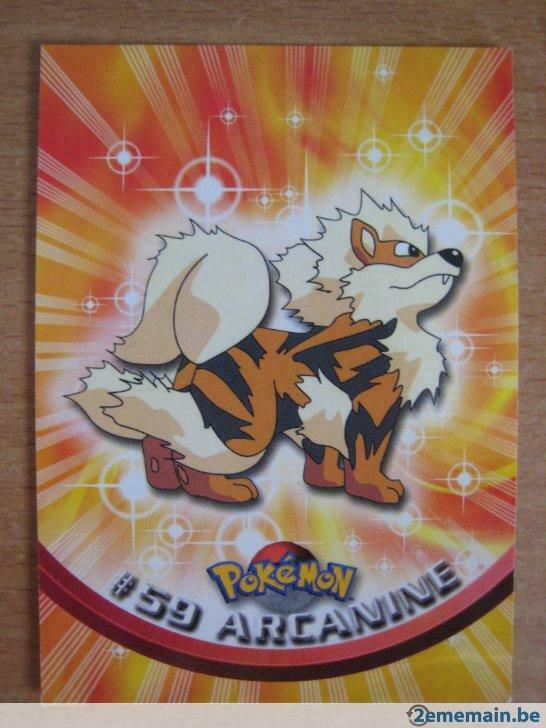 pokemon topps english n° 59 arcanine arcanin, Envoi, Utilisé, Cartes en vrac