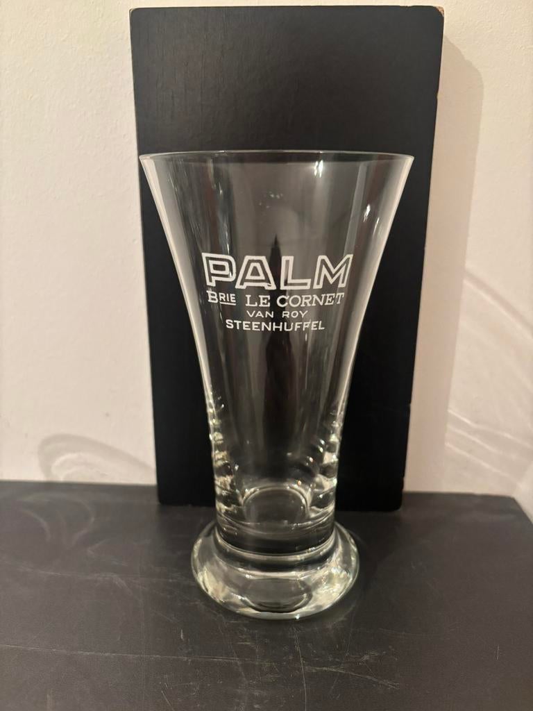 Verre à bière Old Palm Brie Le Cornet Van Roy Steenhuffel, Enlèvement ou Envoi, Comme neuf, Verre ou Verres, Autres marques
