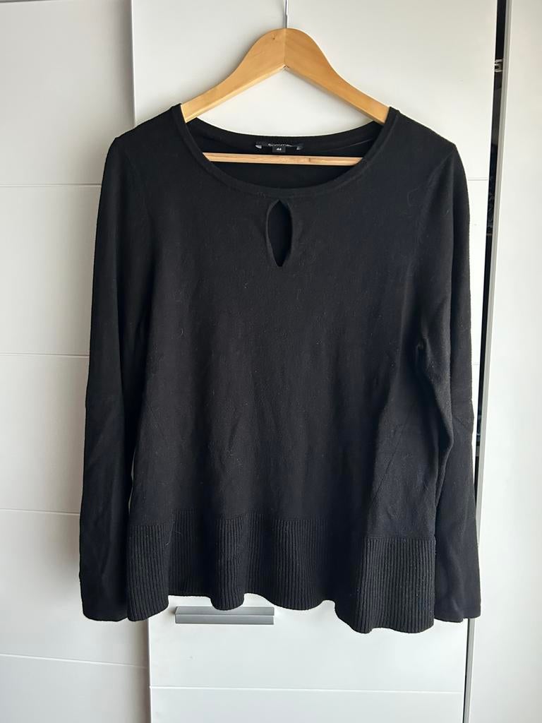 Zwarte trui Comma maat 44, Enlèvement ou Envoi, Comme neuf, Taille 42/44 (L)