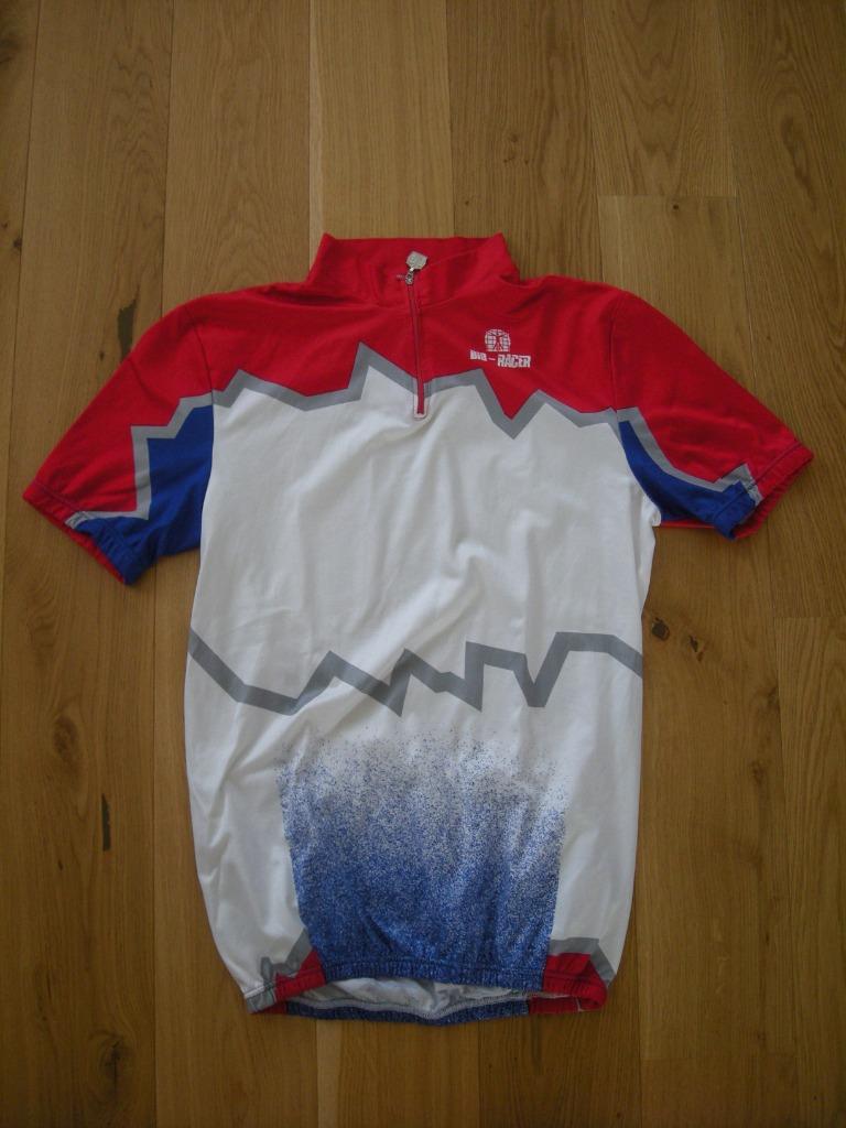 Wielertruitje Bio-Racer rood-wit-blauw, Fietsen en Brommers, S, Gebruikt, Heren, Ophalen of Verzenden