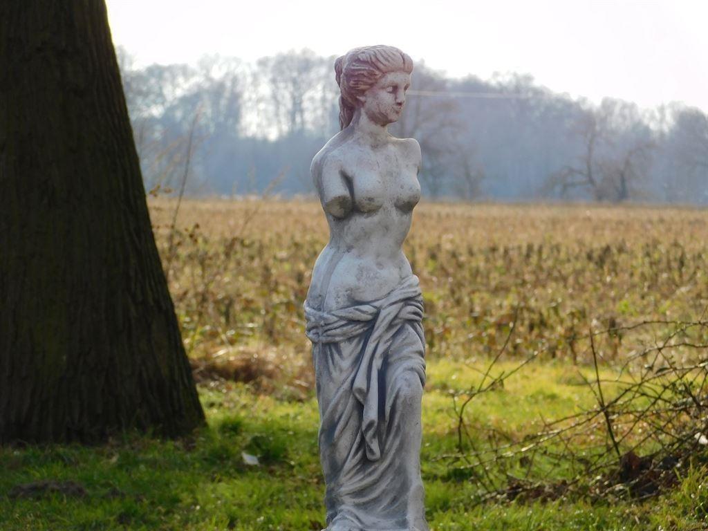 venus beeld op sokkel, Tuin en Terras, Ophalen of Verzenden, Nieuw, Steen